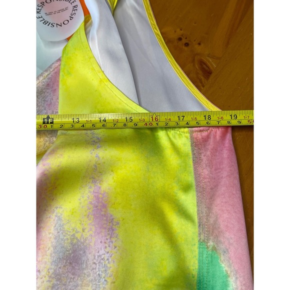 NWT Stine Goya Hedy Satin‎ Fireworks Print Draped Sleeveless Dress Size M - Picture 15 of 16